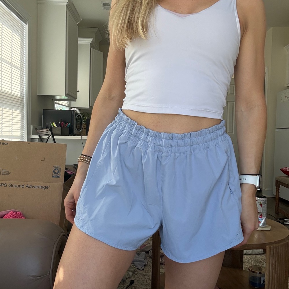 Women's Athletic Light Blue Shorts
